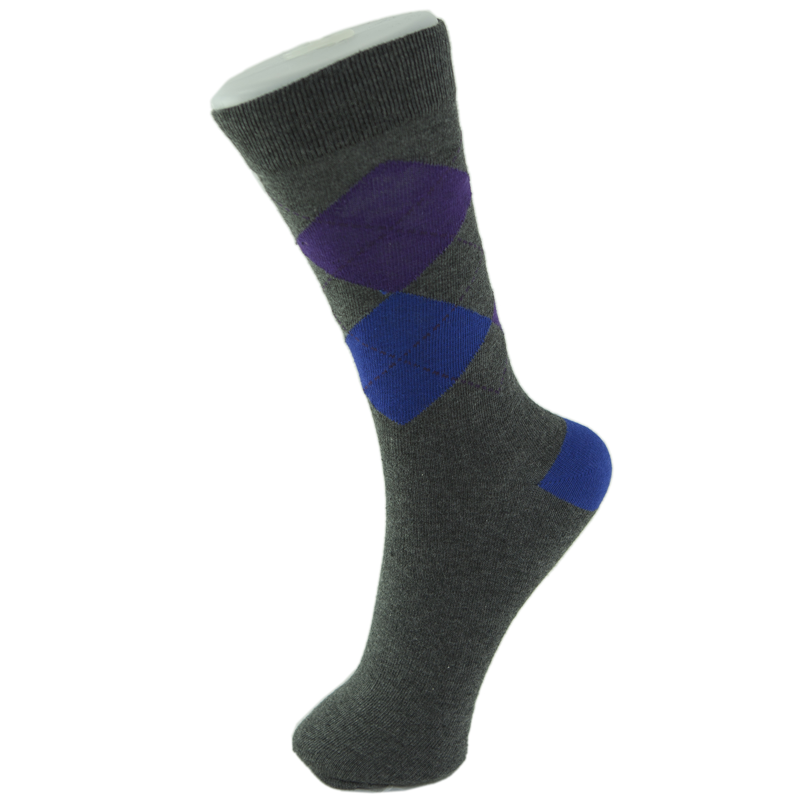 Alpine Swiss 6 Pack Men's Cotton Dress Socks Mid Calf Argyle Pattern